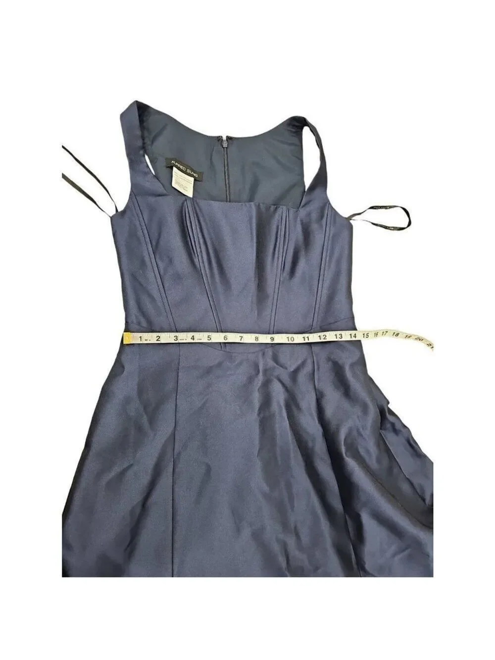 NWOT Alfred Sung Boned Corset Closed-Back Satin Gown Sz 8 - Picture 10 of 10